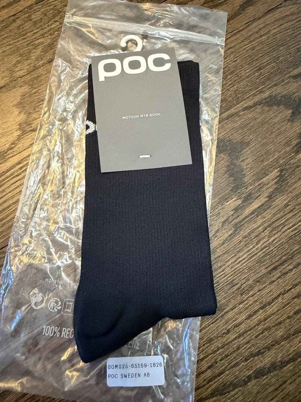 POC Motion MTB Sock Men's Large 10-13 Black NWT